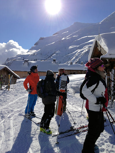 skiing with Ingrid