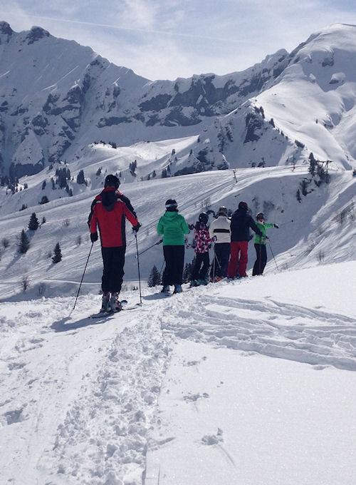 Skiing Rochebrune in April
